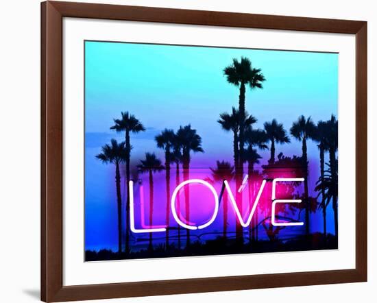 Neon Love Palms PB-Hailey Carr-Framed Art Print