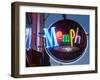 Neon Memphis Sign, Beale Street Entertainment Area, Memphis, Tennessee, USA-Walter Bibikow-Framed Premium Photographic Print