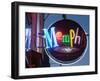 Neon Memphis Sign, Beale Street Entertainment Area, Memphis, Tennessee, USA-Walter Bibikow-Framed Premium Photographic Print