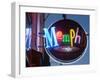 Neon Memphis Sign, Beale Street Entertainment Area, Memphis, Tennessee, USA-Walter Bibikow-Framed Premium Photographic Print