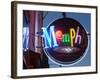 Neon Memphis Sign, Beale Street Entertainment Area, Memphis, Tennessee, USA-Walter Bibikow-Framed Photographic Print