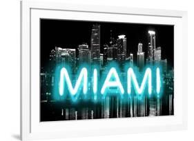 Neon Miami AB-Hailey Carr-Framed Art Print