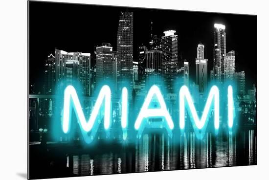 Neon Miami AB-Hailey Carr-Mounted Art Print