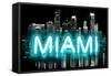 Neon Miami AB-Hailey Carr-Framed Stretched Canvas