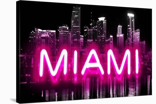 Neon Miami PB-Hailey Carr-Stretched Canvas