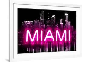Neon Miami PB-Hailey Carr-Framed Art Print