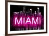 Neon Miami PB-Hailey Carr-Framed Art Print