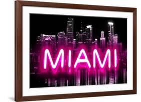 Neon Miami PB-Hailey Carr-Framed Art Print