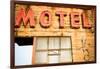 Neon Motel Sign, Pacific, Missouri, USA. Route 66-Julien McRoberts-Framed Photographic Print