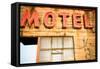 Neon Motel Sign, Pacific, Missouri, USA. Route 66-Julien McRoberts-Framed Stretched Canvas