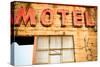 Neon Motel Sign, Pacific, Missouri, USA. Route 66-Julien McRoberts-Stretched Canvas