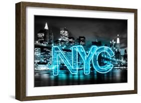 Neon New York City AB-Hailey Carr-Framed Art Print