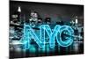 Neon New York City AB-Hailey Carr-Mounted Art Print