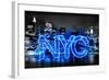 Neon New York City BB-Hailey Carr-Framed Art Print