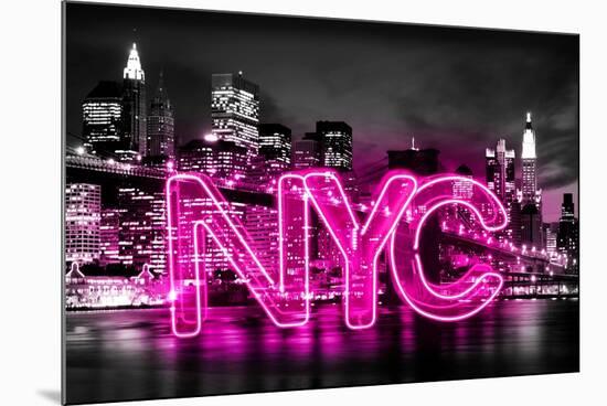 Neon New York City PB-Hailey Carr-Mounted Art Print