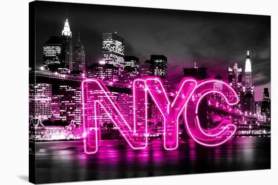 Neon New York City PB-Hailey Carr-Stretched Canvas