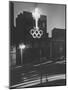 Neon Olympic Symbol in Melbourne-John Dominis-Mounted Photographic Print