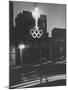 Neon Olympic Symbol in Melbourne-John Dominis-Mounted Photographic Print