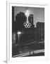 Neon Olympic Symbol in Melbourne-John Dominis-Framed Photographic Print