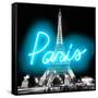 Neon Paris AB-Hailey Carr-Framed Stretched Canvas
