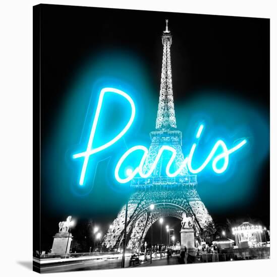 Neon Paris AB-Hailey Carr-Stretched Canvas