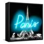 Neon Paris AB-Hailey Carr-Framed Stretched Canvas