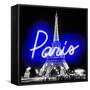 Neon Paris BB-Hailey Carr-Framed Stretched Canvas