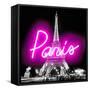 Neon Paris PB-Hailey Carr-Framed Stretched Canvas