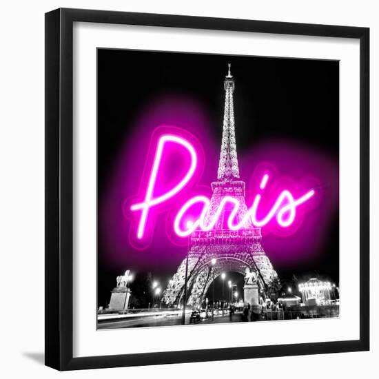 Neon Paris PB-Hailey Carr-Framed Art Print