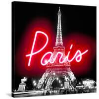 Neon Paris RB-Hailey Carr-Stretched Canvas