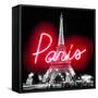 Neon Paris RB-Hailey Carr-Framed Stretched Canvas