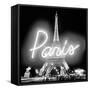 Neon Paris WB-Hailey Carr-Framed Stretched Canvas