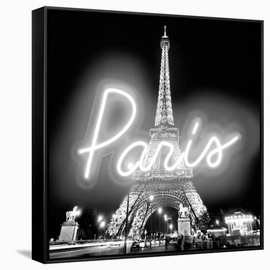 Neon Paris WB-Hailey Carr-Framed Stretched Canvas