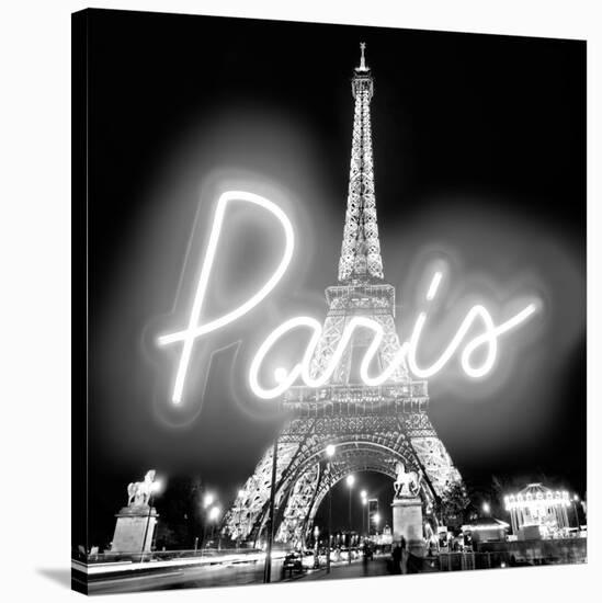 Neon Paris WB-Hailey Carr-Stretched Canvas