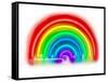 Neon Rainbow W-Hailey Carr-Framed Stretched Canvas