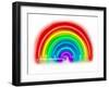 Neon Rainbow W-Hailey Carr-Framed Art Print