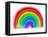 Neon Rainbow W-Hailey Carr-Framed Stretched Canvas