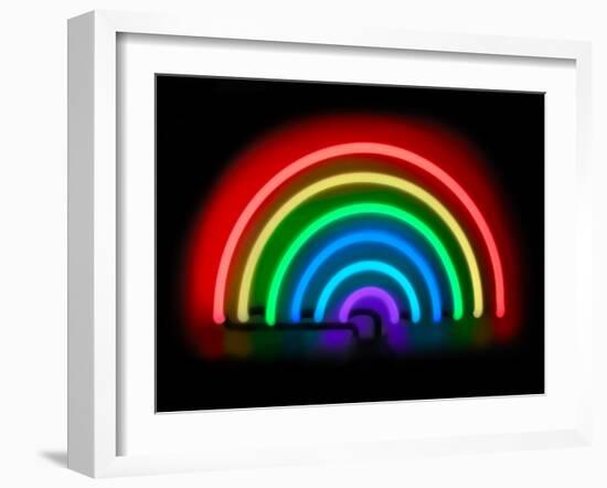 Neon Rainbow-Hailey Carr-Framed Art Print