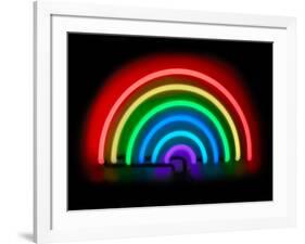 Neon Rainbow-Hailey Carr-Framed Art Print