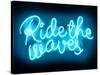 Neon Ride The Waves AB-Hailey Carr-Stretched Canvas