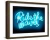 Neon Ride The Waves AB-Hailey Carr-Framed Art Print