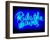 Neon Ride The Waves BB-Hailey Carr-Framed Art Print