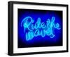 Neon Ride The Waves BB-Hailey Carr-Framed Art Print