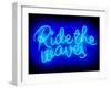 Neon Ride The Waves BB-Hailey Carr-Framed Art Print