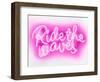 Neon Ride The Waves PW-Hailey Carr-Framed Art Print