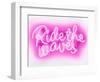 Neon Ride The Waves PW-Hailey Carr-Framed Art Print