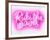 Neon Ride The Waves PW-Hailey Carr-Framed Art Print