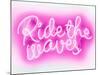 Neon Ride The Waves PW-Hailey Carr-Mounted Art Print