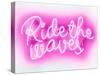 Neon Ride The Waves PW-Hailey Carr-Stretched Canvas