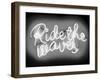 Neon Ride The Waves WB-Hailey Carr-Framed Art Print